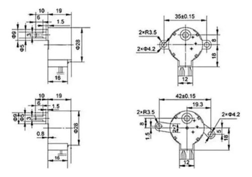 5 Pzas De Motor A Pasos 28byj-48 Con Driver Unl2003, Arduino