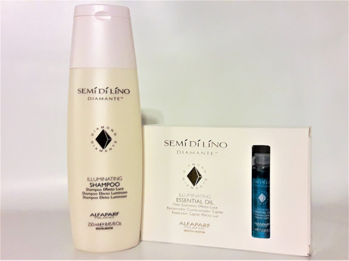 Kit Alfaparf Semi Di Lino Diamante Shampoo + Ampollas Azules