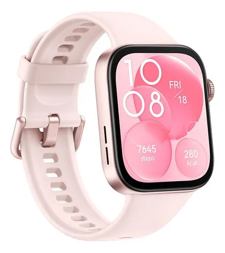Smartwatch HUAWEI WATCH FIT 3 Tela AMOLED de 1,82" Design Ultra-fino Monitoramento Completo de Exercícios Gerenciamento Abrangente da Saúde Compatível com iOS e Android Rosa