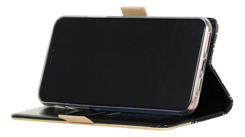 Funda Encaje Para iPhone Funda Protectora Celular Tipo Carte Color Negro iPhone X