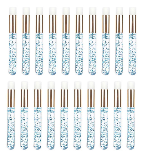 20 Piezas Cepillos De Champú De Pestañas Portátiles Azul
