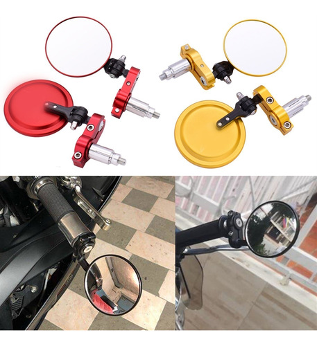 Espelhos Extremidade Do Guidão Para Kawasaki Z400 Z800 Z1000
