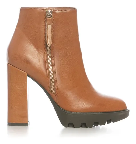 Botines Studio F Plataforma Camel Disponible 2 4 Cuotas sin inter s