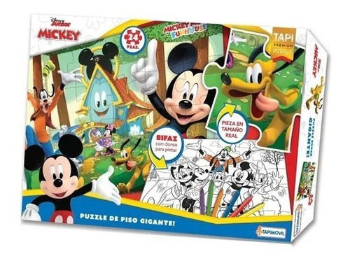 Puzzle Disney Mickey Gigante Bifaz 24 Piezas