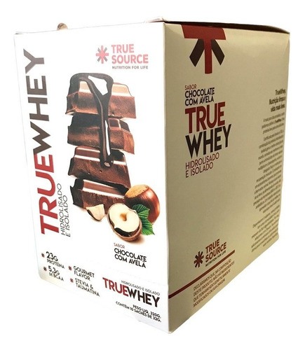 True Whey 320g (10 Sachês) - Hidrolisado - Chocolate E Avelã