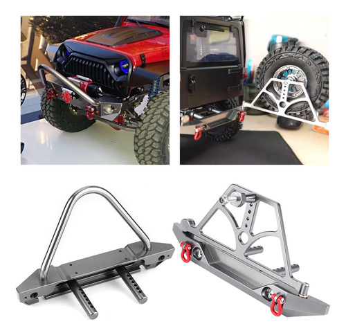 Juego De Parachoques Rc Crawler Cnc Racing Metal Para Axial