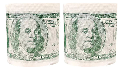 Papel Higiénico Big Value Con Estampado De Dólares, 2 Rollos