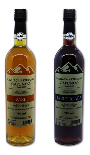 Kit Com 2 Cachaças Mineiras Artesanais Cachaçaria Cafundó
