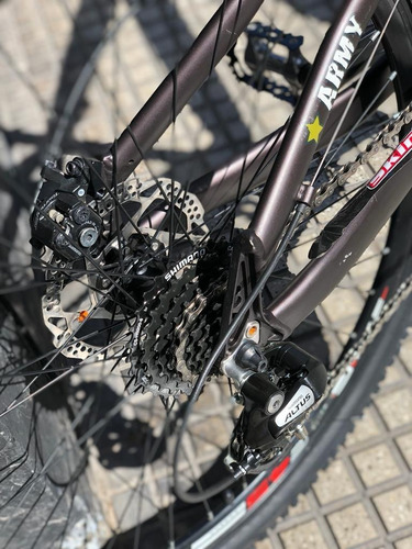 Imagen 4 de 4 de Bicicleta Mountain Rodado 26 Army Skinred