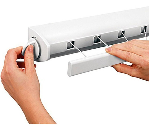 Tendedero Extensible Tender De Pared 5 Cuerdas 21 Mts