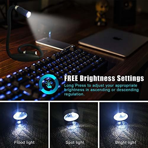 Upgrade Rechargeable Neck Light Hands Usb Book 4 Super Led