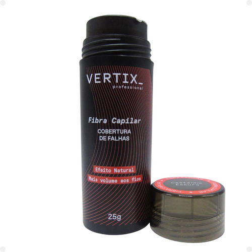 Kit 3 Fibras Capilar Castanho Escuro Cód.2812 25g Vertix