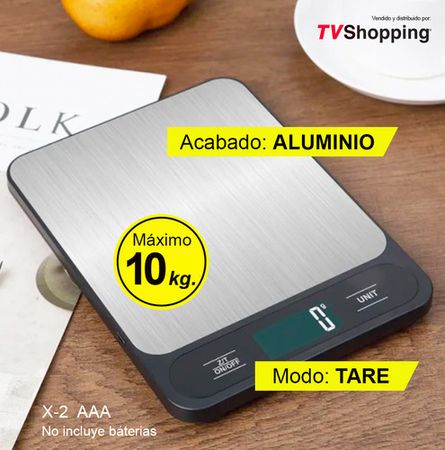 Bascula Digital De Presicion Tipo Aluminio 10kg Gramera