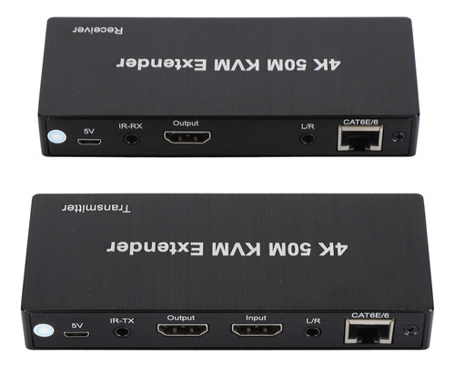 Extensor Kvm Usb 4k Sobre Cat6, 50 M, Interfaz Multimedia Hd