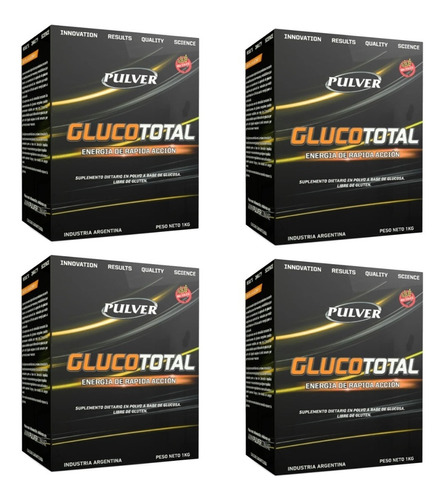 4 Glucototal Glucosa Pulver 1 Kg C/u Recuperación Energía 