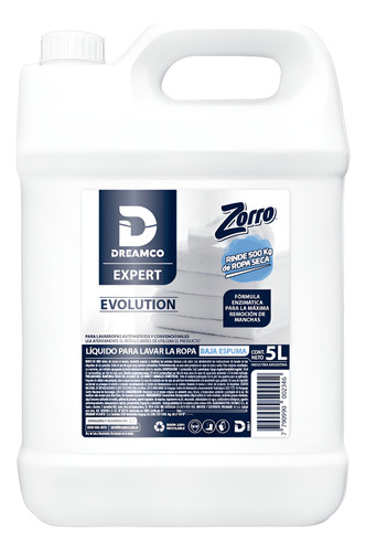Jabon Liquido Zorro Evolution X 5lts