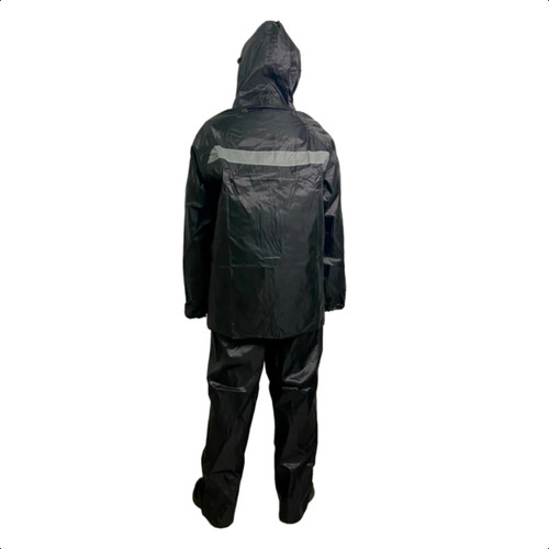 Capa De Chuva Impermeável P/motoqueiro Preta Jaqueta E Calça