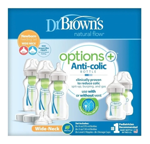 Mamaderas Anti Colic Dr Brown 3x 270ml 2x 150ml Más Extras