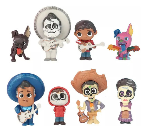 Figura Modelo Juguete Coco Miguel Héctor Dante Imelda, 8 Uni