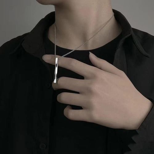Huarjo Collar De Titanio Recto En Espiral Para Hombre Colgan