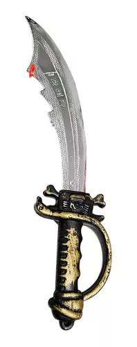 Espada Pirata Metalizada Disfraz Accesorio Capitán 47cm