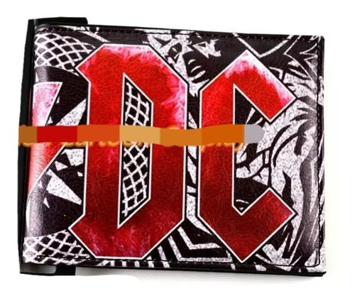 Ac Dc - Cartera Letras Banda De Rock Piel Logo Sintética 02