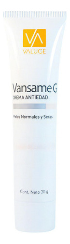 Valuge- Vansame G Crema Antiedad P/normal-seca X30g Tipo De Piel Normal Y Seca