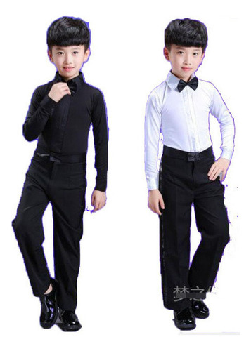 Conjunto De Camisa Y Pantalones De Baile Latino Para Niños,