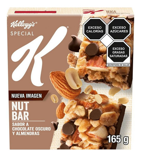 3 Pzs Kelloggs Barras De Cereal Chocolate Y Almendras Specia