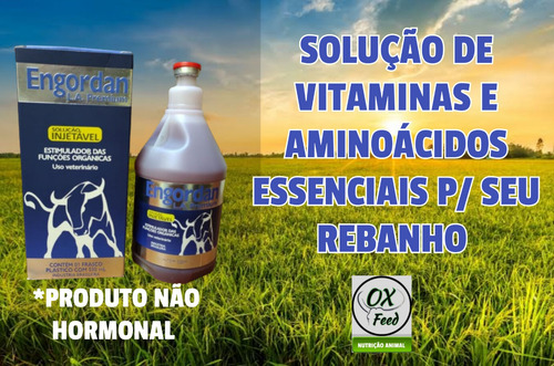 Engordan La - Vitamínico Cria/recria/engorda -500ml -6 Unid