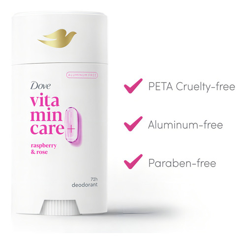 Desodorante Stick Dove Vitamincare+ Frambuesa y Rosa 75ml Wo