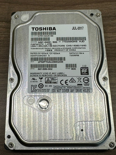 Disco Duro Interno Toshiba Dt01aca050 500gb