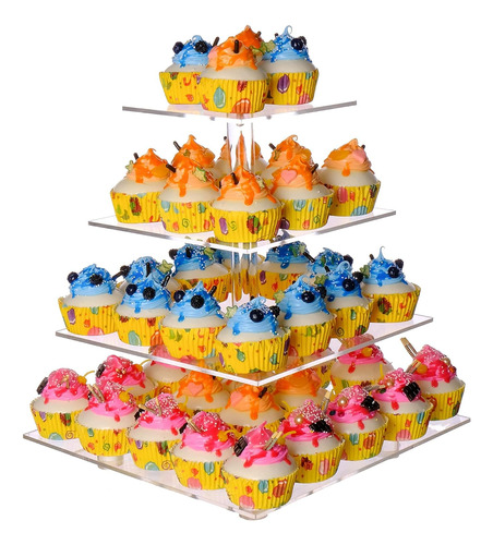 Soporte Para Cupcakes De 4 Niveles Para 50 Cupcakes, Torre C