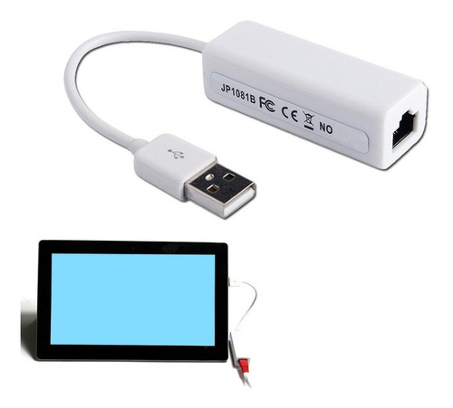Imagen 3 de 3 de Adaptador Ethernet Usb Tarjeta De Red Usb 2.0 Usb A Internet