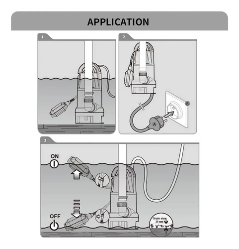 Bomba Submersível De Água Limpa 1hp 3700gph Com Interruptor