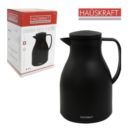 Garrafa Térmica 1 Litro Preto Temperatura Quentefrio 6 Horas