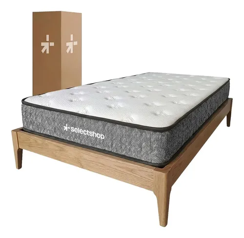 Colchón Individual Memory Foam Confort Ergonómico Ortopédico Blanco