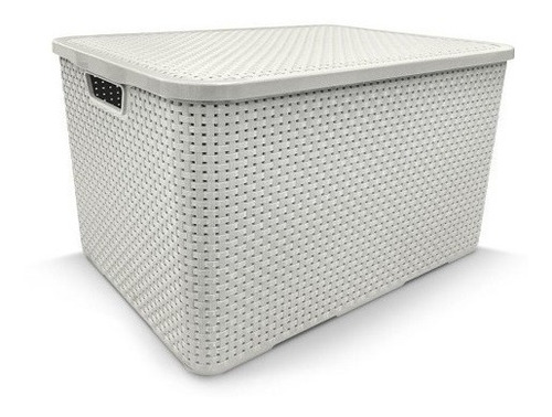 Organizador Rattan C/tapa 7 Lts Blanco A25586