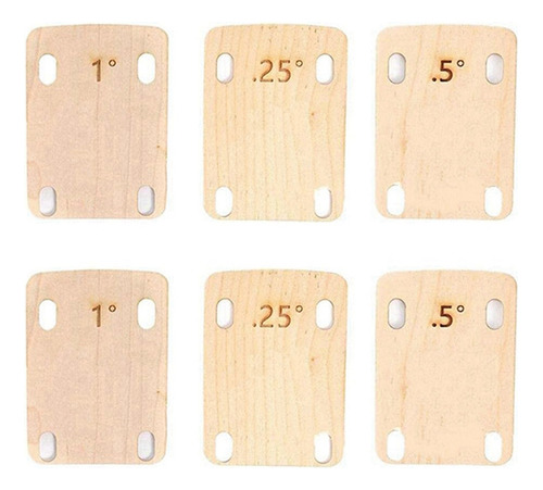 Cuñas Para Cuello De Guitarra, 6 Piezas, Placa De Mástil Par