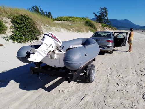 Bote Flexboat + Motor Johnson 15hp + Carretinha.