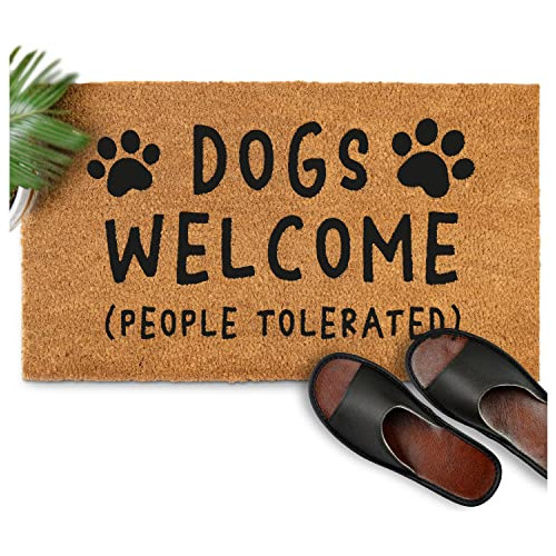 Felpudo  Dogs Welcome People Tolerated  (los Perros Son...