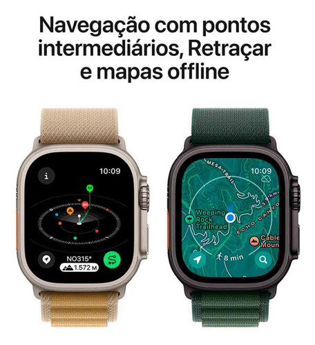 Apple Watch Ultra 2 49mm Pulseira Oceano Preta Gps Preto Correa Ocean Preto Titânio