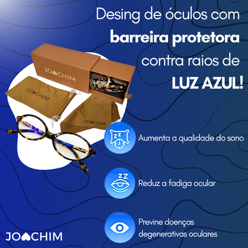 Armação Miu Tartaruga Óculos Feminino C Filtro Azul Joachim
