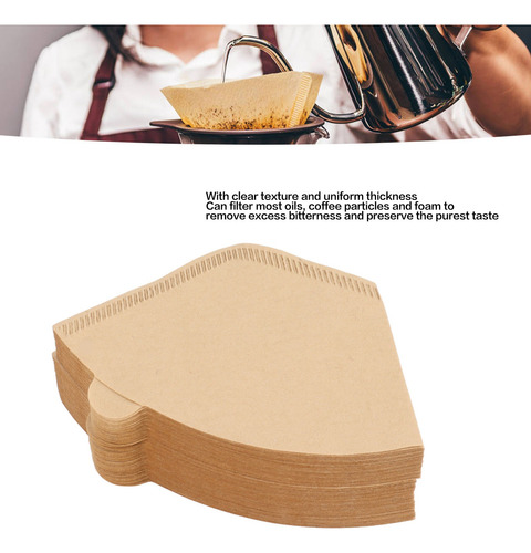 100 Filtros De Papel Café Cono 1-2 Tazas Pour Over Y Drip