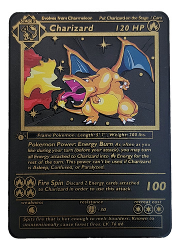 3 Cartas Metálicas Charizard, Blastoise Y Venusaur