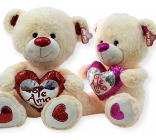 Peluche Oso Phi Phi Con Corazón Metalizado