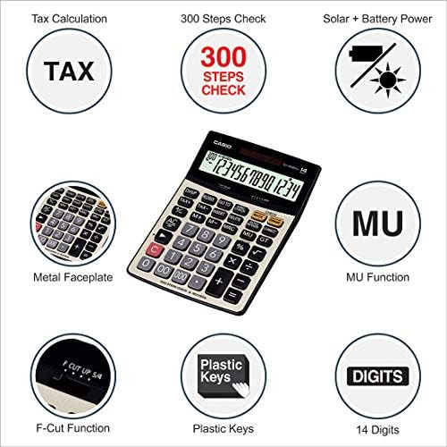 Calculadora De Escritorio Dj-240d Plus (plateada Y Negra)