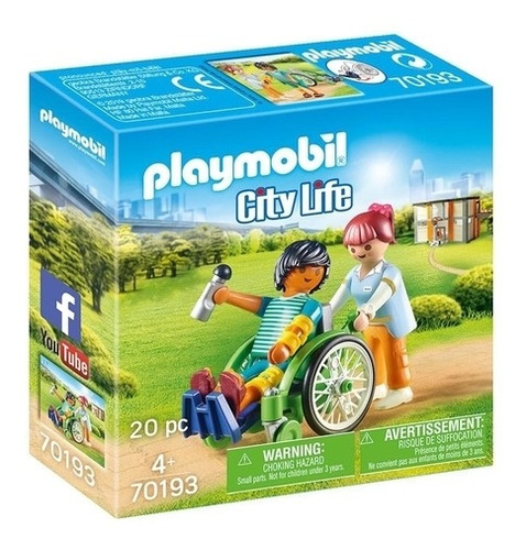 Playmobil Paciente Con Silla De Ruedas 70193