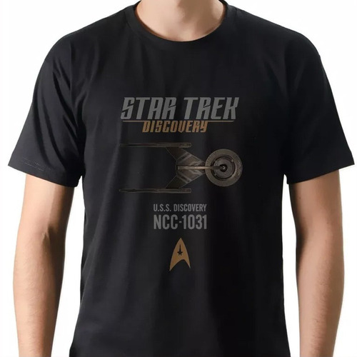 Camiseta Camisa Geek Série Star Trek Uss Discovery Algodão 