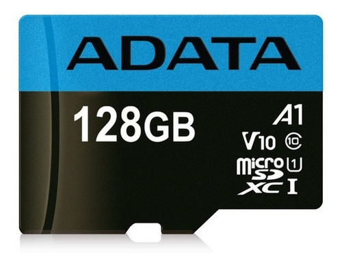 Imagen 1 de 10 de Memoria Micro Sd 128gb Clase 10 80mb/s Adata Uhs-i Cel Camar